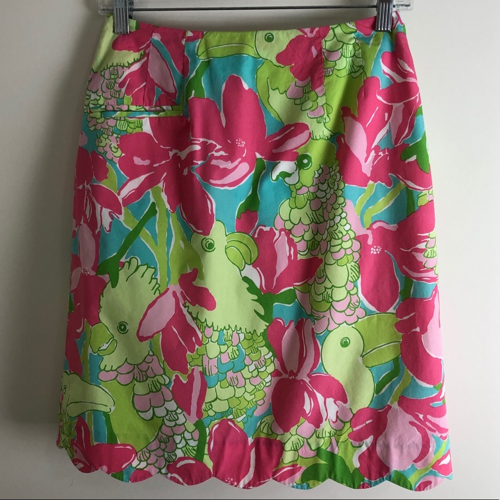 Lilly Pulitzer Toucan Scalloped Skirt 2